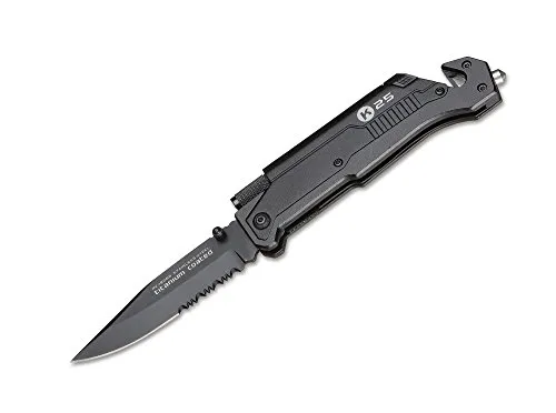 Böker Rettungsmesser RUI K25 - Klappmesser mit Gurtschneider - Taschenmesser mit 8Cr13MoV Klinge, ideal für Notfälle und Rettungseinsätze, inklusive praktischer Box.
