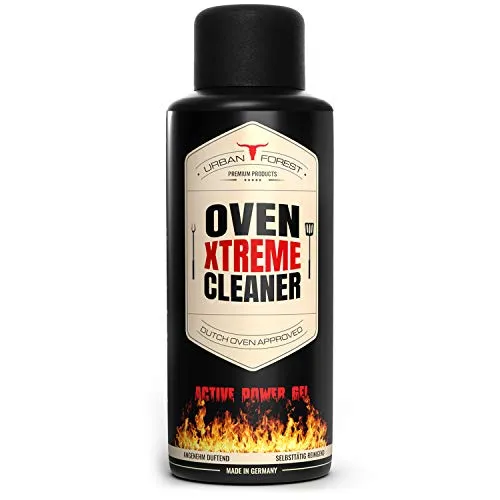 Grillreiniger Gel Paste extra stark | Selbstarbeitender Rauchharzentferner als Backofen & Grill-Reiniger | Fettlöser für Grill löst Verkrustungen ohne Aufheizen & Gerüche von URBAN FOREST 500ml