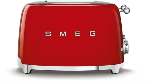 Smeg TSF03RDEU (rot) 4-Schlitz Toaster - Toaster mit 4 Schlitz für gleichzeitiges Toasten, elegantes Retro-Design in Rot, ideal für die moderne Küche.