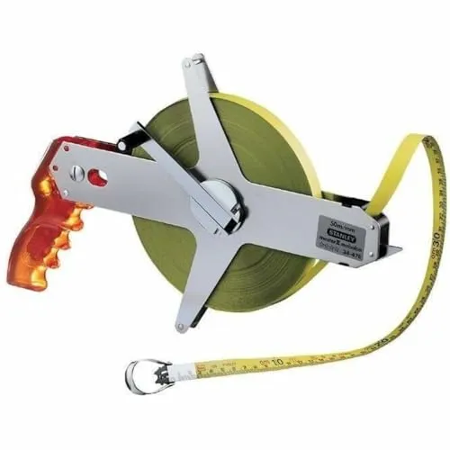 Stanley Rahmenbandmaß Master II 30 m - Robustes Rahmenbandmaß aus Stahl, unempfindlich gegen Feuchtigkeit und Chemikalien, ideal für präzise Messungen auf der Baustelle.