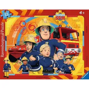 Ravensburger Puzzle 06114, Sam der Feuerwehrmann, Rahmenpuzzle, ab 4 Jahre, 33 Teile