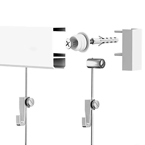 Leha Bilderschiene Galerieschiene Slider - Set 8m weiß
