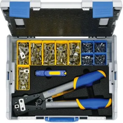 Klauke L-BOXX 65 B Sortimentskasten - Sortimentskästen für Elektroinstallation, mit Standardausstattung für Leiterquerschnitte von 6-50 mm², ideal für die Integration in TÜV geprüfte Fahrzeugeinrichtungen.