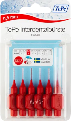 TEPE Interdentalbürste 0,5mm rot 6 St