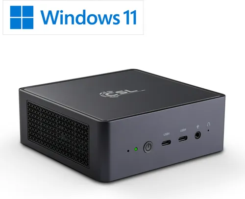 CSL VenomBox 8845HS Mini PC - 64GB RAM, 4000GB SSD, Win 11 Home - Kompakter Mini-PC mit AMD Ryzen™ 7 und Radeon™ 780M Grafik. Ideal für 4K-Streaming, Multimedia-Editing und Gaming in Full HD. Blitzschnelle Konnektivität mit Wi-Fi 6E und vielseitigen Anschlüssen.