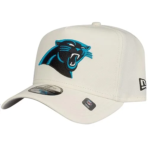 New Era 9Forty A-Frame Cap - Carolina Panthers Chrome White