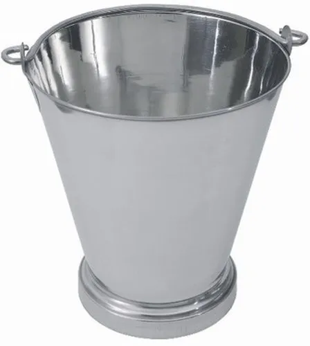 Edelstahleimer 10 Liter mit Bodenreif - schwere Ausführung