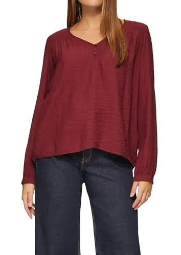 s.Oliver Strukturierte Bluse aus Viskosemix mit Smok Details