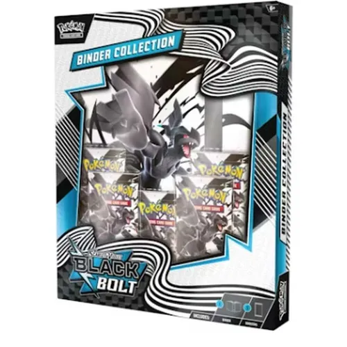 Pokémon Scarlet & Violet 10.5: Black Bolt Binder Collection POK10039ZS - Sammelkarten-Ordner mit Platz für 9 Karten pro Seite, enthält 5 Booster-Packs für den perfekten Einstieg in die Einall-Region und schützt deine Karten zuverlässig.