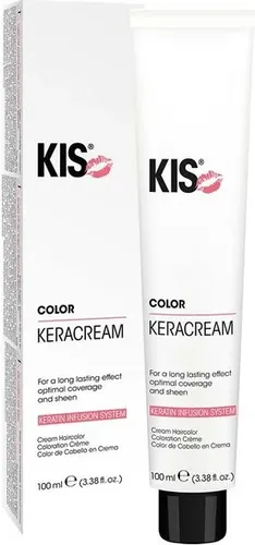 KIS KeraCream Color Permanent Hair Color Cream 100ml 6E High Coverage Intensive Hair Color Keratin Infusion - Animal Friendly & Sustainable