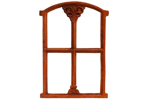 Aubaho Dekoobjekt Fenster Rost Stallfenster Eisenfenster 48cm - Fliegengitter im antiken Design, aus robustem Gusseisen gefertigt, ideal für Scheunen, Gartenhütten oder als dekorativer Akzent in Ihrem Zuhause.
