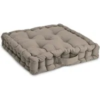 Beautissu Mila Stuhlkissen 50x50x10cm Taupe