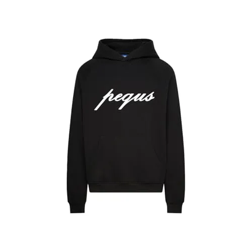 Pequs Herren Hoodie mit Front-Logo in Schwarz