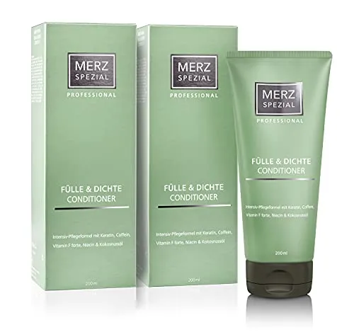 Merz Spezial Professional Haar Conditioner Fülle & Dichte - mit Keratin und Koffein für weniger Haarbruch und geschmeidiges Haar (2 x 200 ml)