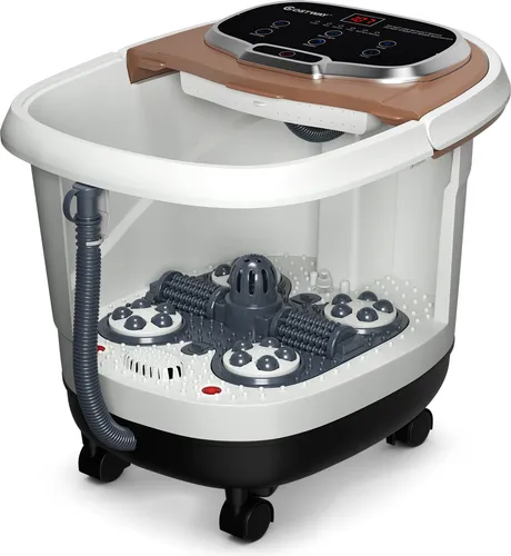 COSTWAY Elektrisches Fußbad Massagegerät mit Heizung und Duschfunktion