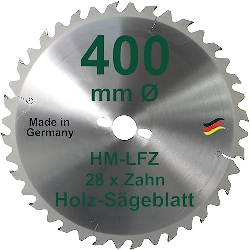 HM Sägeblatt 400 mm LFZ Flach-Zahn Hartmetall Widea für Wippsäge und Brennholzsäge für Brennholz Hartholz Kreissägeblatt 400mm