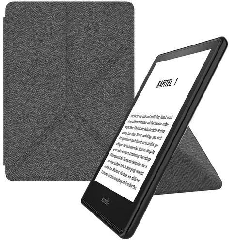 Hülle für Amazon Kindle Paperwhite 11. Generation ab 2021 Flip Case Grau