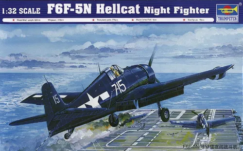 Trumpeter 02259 - 1:32 F6F-5N ''Hellcat'' Bausatz - Flugzeuge: Detaillierter Modellbausatz des berühmten F6F-5N Hellcat für anspruchsvolle Modellbauer.