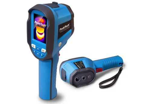 PeakTech Wärmebildkamera P 5605A – Präzise Temperaturmessung - Hochauflösende Wärmebildkamera mit 120x90 Pixel, 25 Hz Bildrate und USB-C-Anschluss. Ideal für präzise Temperaturanalysen im professionellen Einsatz. Inkl. Tasche und Zubehör.