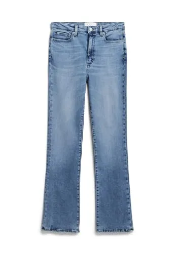 ARMEDANGELS Damen Bootcut Jeans Bio-Baumwoll Mix X-Stretch LINNAA Slim Fit Blue Mist