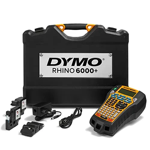 DYMO Rhino 6000+ Beschriftungsgerät im Koffer - Drucker für Industrie und Handwerk, ausgestattet mit Thermotransfer-Technologie für langlebige Beschriftungen – ideal für anspruchsvolle Anwendungen.