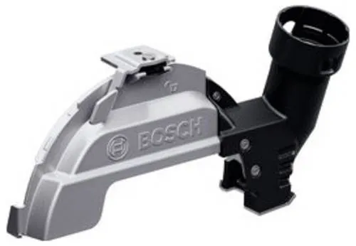 Bosch Absaughaube PRO GDE 180-CG - Schleifmittel für Winkelschleifer, ermöglicht staubfreies Arbeiten beim Trennen von Beton, Stein und Ziegeln mit einfachem Anklipsmechanismus und Click & Clean Absauganschluss.