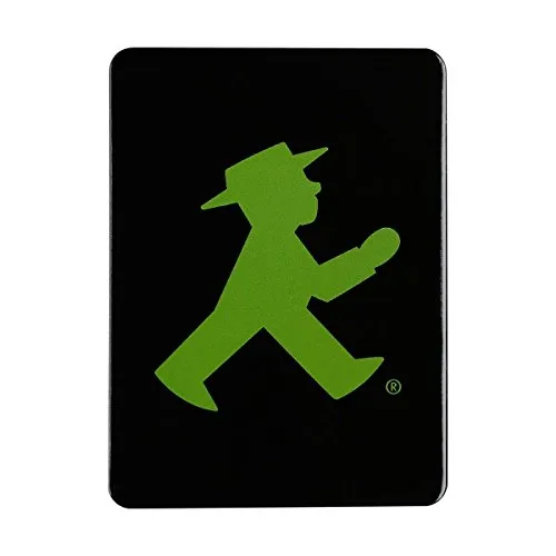 AMPELMANN Anhalter Magnet schwarz Geher Berlin 77 x 55 x 3 mm, Kühlschrankmagnet, Türmagnet