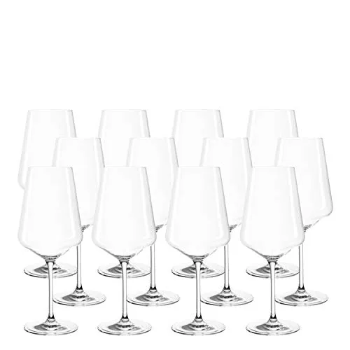 LEONARDO HOME Set 12 Rotweingläser Puccini - Hochwertige Weingläser aus Teqton-Kristallglas, spülmaschinenfest und ideal für elegante Dinnerpartys oder gemütliche Abende.