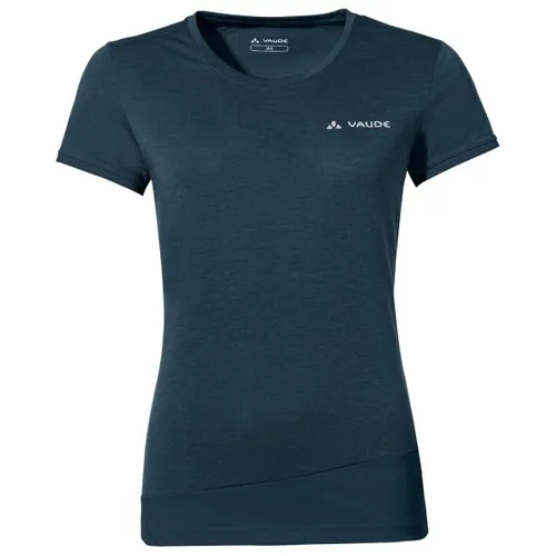 Vaude Women's Sveit T-Shirt Gr 34 blau - Funktionales Merinoshirt für Frauen in Blau, ideal für Klettersteig und Trekking. Hergestellt aus 88% Polyester und 12% Wolle für optimalen Komfort.