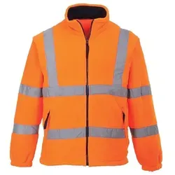 Portwest Hochsichtbares Fleece-Netzfutter F300ORRS, Größe S, Orange - Arbeitskleidung & Uniformen: Hochsichtbares Fleece sorgt für Sicherheit und Wärme an kalten Tagen, ausgestattet mit reflektierendem Band und interaktivem Reißverschluss.
