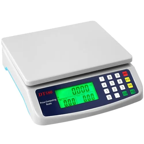 QWORK® Elektronische Küchenwaage 40 kg, digitale küchenwaage mit LCD-Display, Batterien nicht enthalten