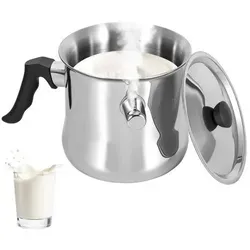Milchtopf 1.5L doppelwandig mit Pfeife für Induktion