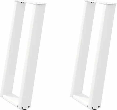 vidaXL U-Form Konsolentischbeine Weiß 2 Stk. 28x(72-73) cm in weiß von vidaXL