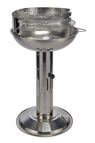 Edelstahl Säulengrill Holzkohlegrill Ø 35 cm – Neu Standgrill Garten