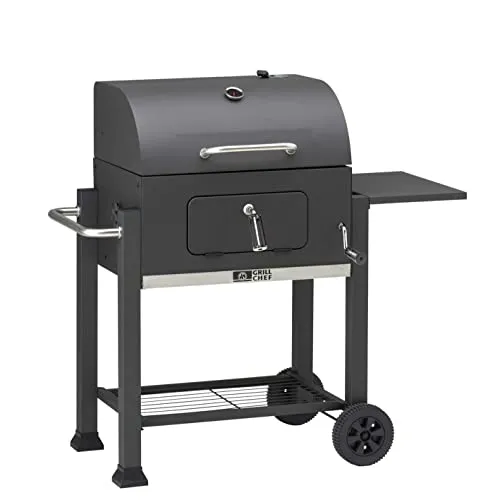 GrillChef Deckel-Holzkohlegrillwagen, schwarz