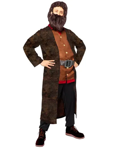 Amscan Adult Mens Hagrid Costume (Medium) - Kostüm-Outfits für Erwachsene, verwandeln Sie sich in den beliebten Halbriesen Hagrid mit hochwertigem Bart und detailreicher Jacke für ein authentisches Erlebnis.