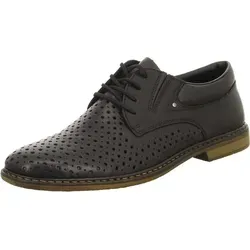 Rieker Schnürhalbschuh 13425-00 - Schwarz - 43 - Herren-Halbschuhe aus hochwertigem glattem Leder, ideal für besten Tragekomfort dank Kunstleder/Textil-Futter und Gummisohle. Perfekt für jeden Anlass!