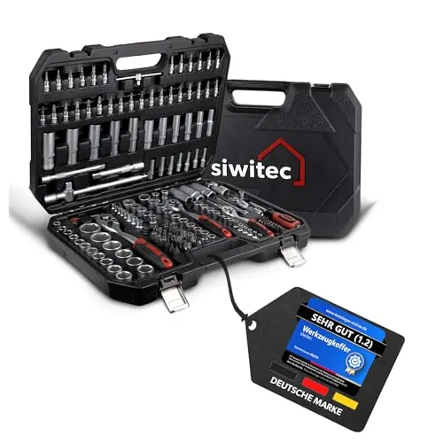siwitec Steckschlüsselsatz 171-teilig | Ratschenschlüssel Set - Werkzeug-Set mit 171 Teilen, inkl. 1/4