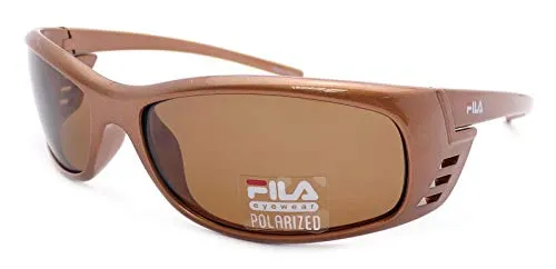 Fila Polarisierte Wickel-Sonnenbrille, metallische Bronze, SF004 C3, bronze metallic