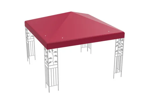 KOMFOTTEU Pavillon-Ersatzdach 3x3m aus Polyester in rot von GOPLUS