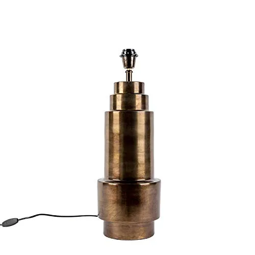 Qazqa Art Deco Tischlampe Bronze ohne Schirm - Bruut I LED geeignet - Elegante Art Deco Tischlampe mit E27-Fassung, dimmbar und ideal für Wohnzimmer, Schlafzimmer und Büro. Stilvolles Design und geprüfte Qualität für ansprechende Innenbeleuchtung.
