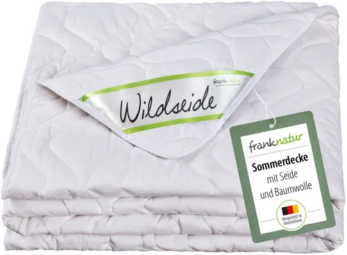 franknatur Kinderbettdecke Gabrina, Füllung: 60% Wildseide, 40% Baumwolle, Bezug: 100% Baumwolle, Sommer-Bettdecke für Kinder