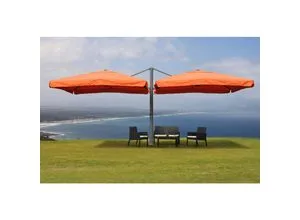 Gastronomie-Alu-Luxus-Doppel-Ampelschirm T44