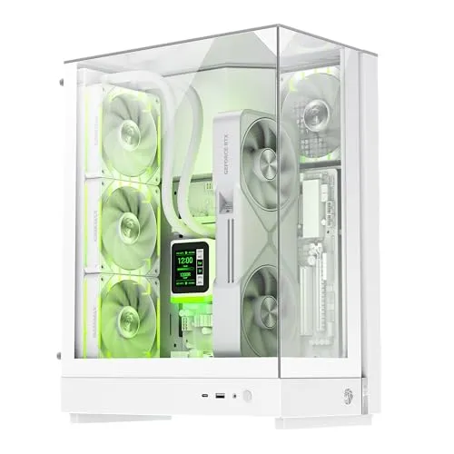 GAMEMAX T20 WH M-ATX Gaming Gehäuse mit Panorama-Glasdesign