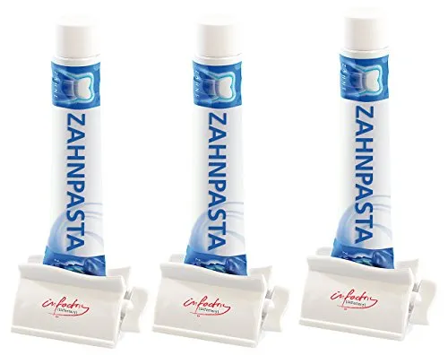 infactory Tubenausdrücker: Praktische Tubenquetscher im 3er-Spar-Pack (Tubenaufroller, Tubenentleerer, Roller Zubehör)