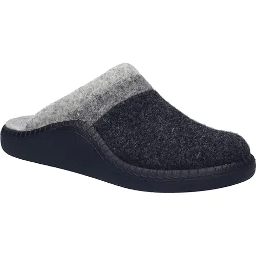 Josef Seibel Monaco D 06 Hausschuh, Titan-Multi, Größe 40 - Damen-Hausschuh aus leichtem Filz mit flexibler PU-Sohle für optimalen Komfort. Ideal für schmale Füße, bietet er besten Halt und einfachen Ein- und Ausstieg.