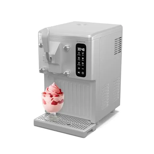 Klarstein Eismaschine SweetSwirl - Eismaschine mit Kompressor für 3-in-1 Genuss: Eiscreme, Smoothies und Milkshakes. Mit 5L Fassungsvermögen und Touch-Panel für einfache Bedienung.