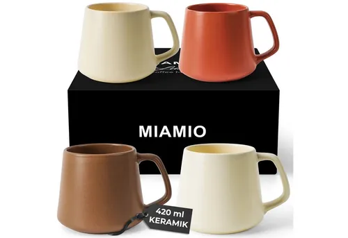 MiaMio Tasse Luxe Coffee Mugs Set of 4 Beige Pastel in beige von MiaMio