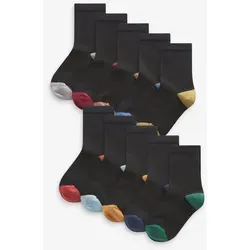 Next Kurzsocken 10 x Socken mit hohem Baumwollanteil (10-Paar) schwarz 41-44