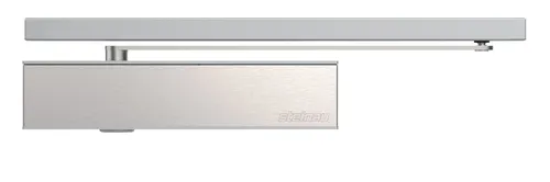 steinau Türschließer Oben-Türschließer TS 62 - Barrierefrei - Edelstahl - Elegantes Design, Montage Bandseite, mit Gleitschiene, Eignet sich im Innen- und geschützten Außenbereich